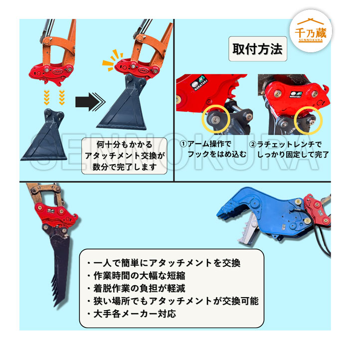 クイックヒッチ クイックヒッチ #60-105 NAKATAKI 0.5〜1.5tクラス 標準仕様