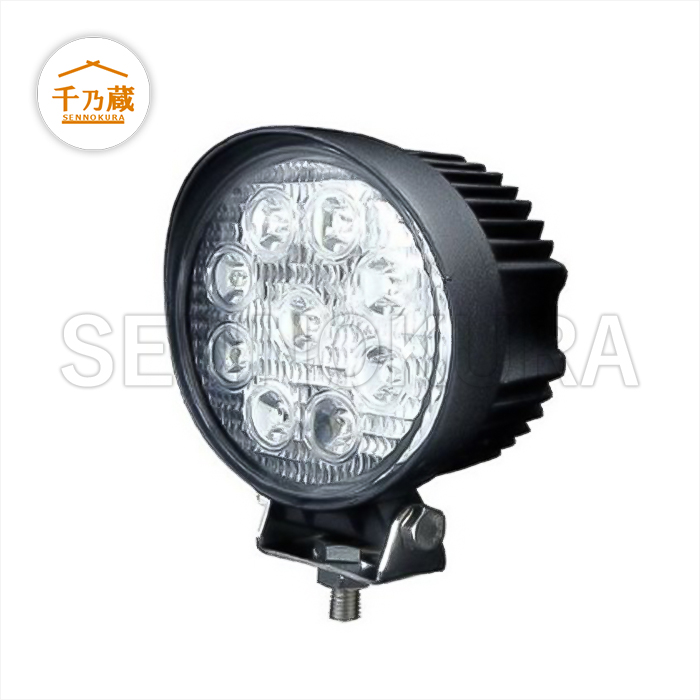 LEDライト（作業灯）　丸型　U字ステー付　L1007-27W